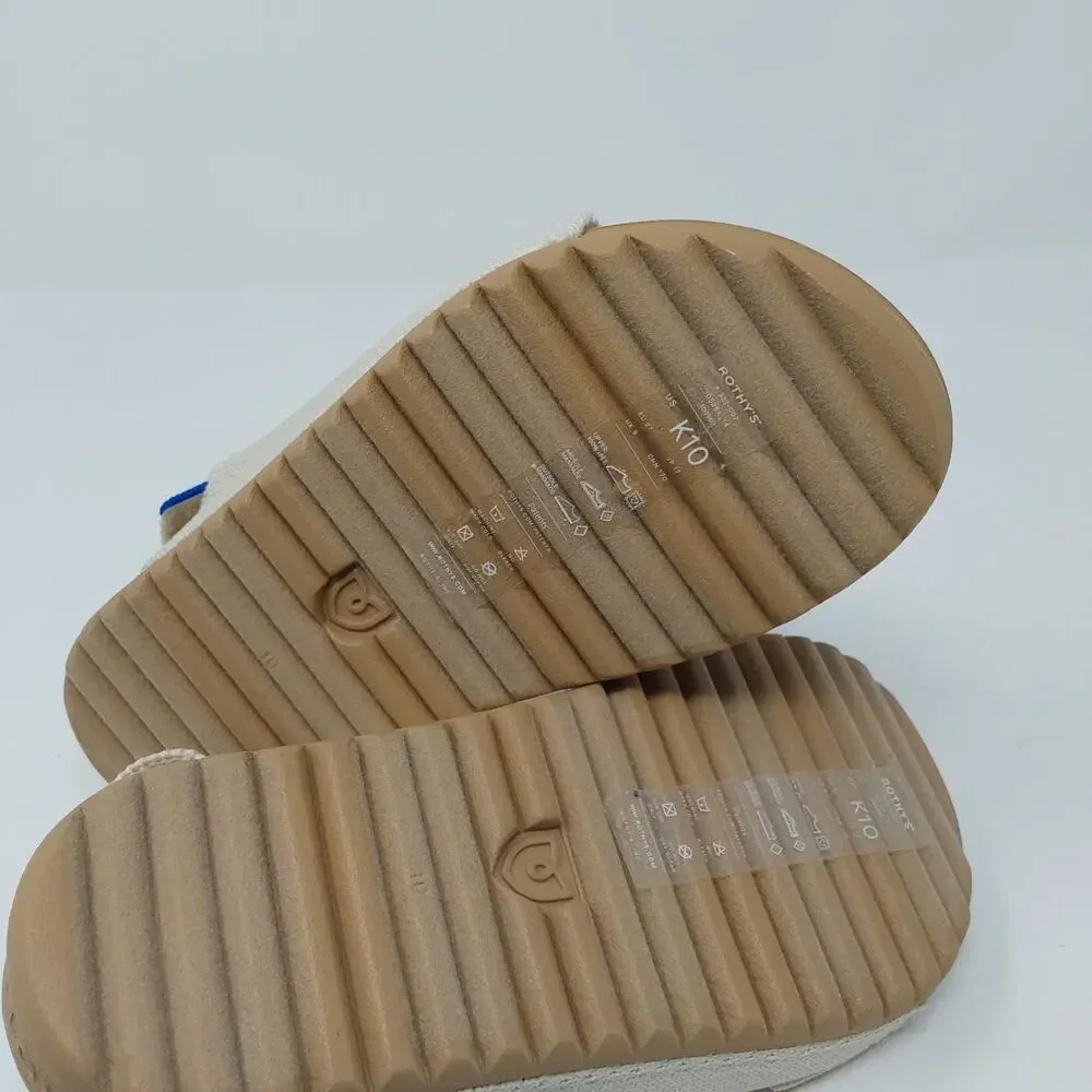 Rothy's Kids Double Strap Sandal Conch Beige Knit US Kids 10 EU 27 NIB